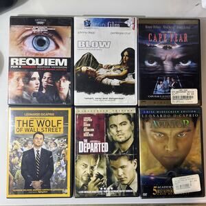 DVD Mixed Lot Of 6 Leonardo DiCaprio AVIATOR wolf wall st DEPARTED cape fear